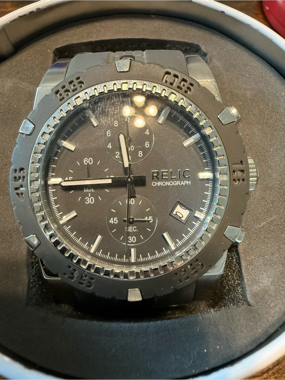 Relic by Fossil Men’s Stainless Steel Chronograph Watch w/ Box